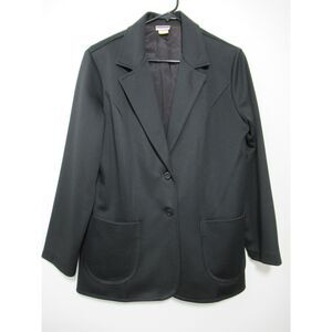 Pykettes Black Single-Breasted Two-Button Blazer Estimated Size Medium Vintage